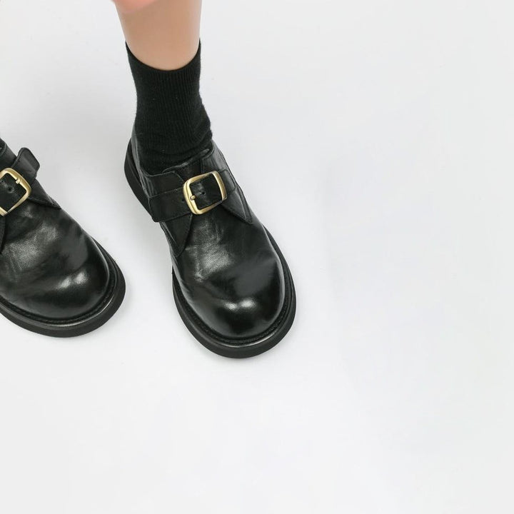 Dame Spænde Læder Slip-ons Stilla