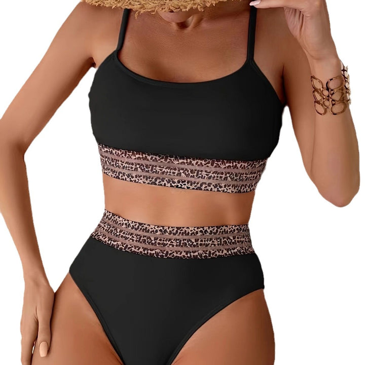 Dame Bikini-sæt med høj kvalitet elastisk bånd og stylish dyreprint Stilla