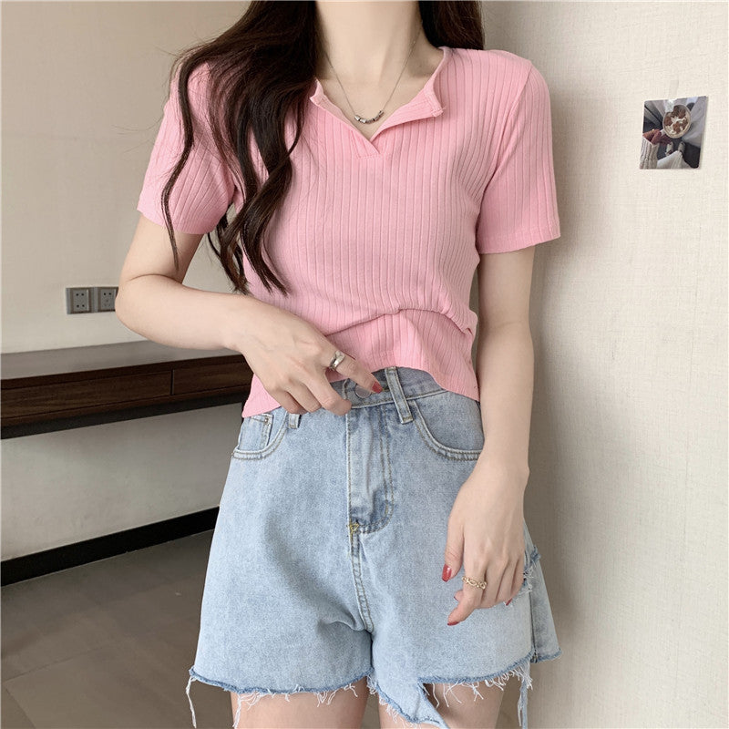 Femme Rippentrøje Button-Up Casual Top Stilla
