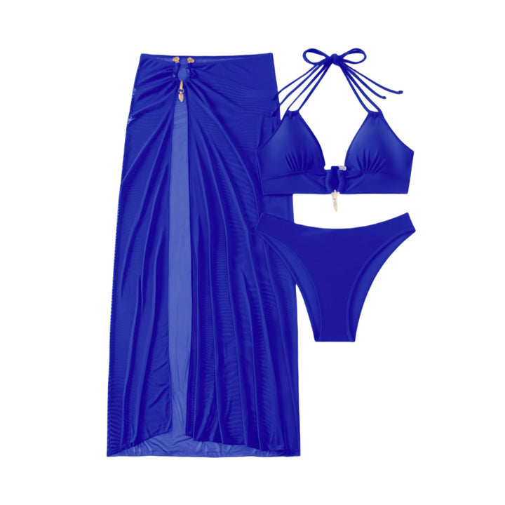 Dame bikini-sæt med stilfuld kaftan og justerbare stropper Stilla