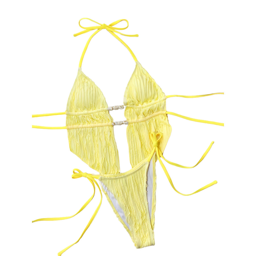 Dame Elegant foldet bikini med eyecatcher-detaljer Skovae