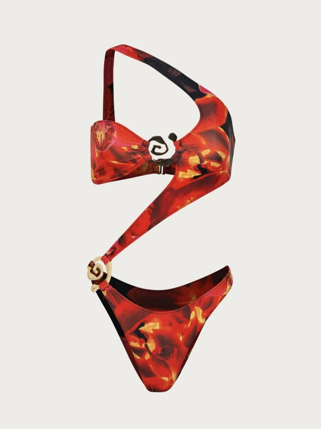 Dame Bikini med asymmetrisk design og elegante accenter Stilla