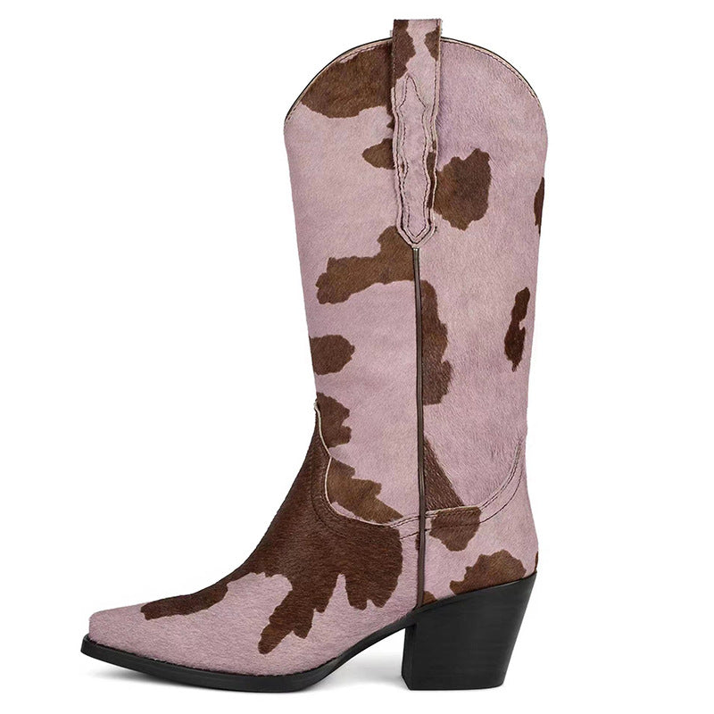 Femme Western-stil blokhæls støvler Stilla