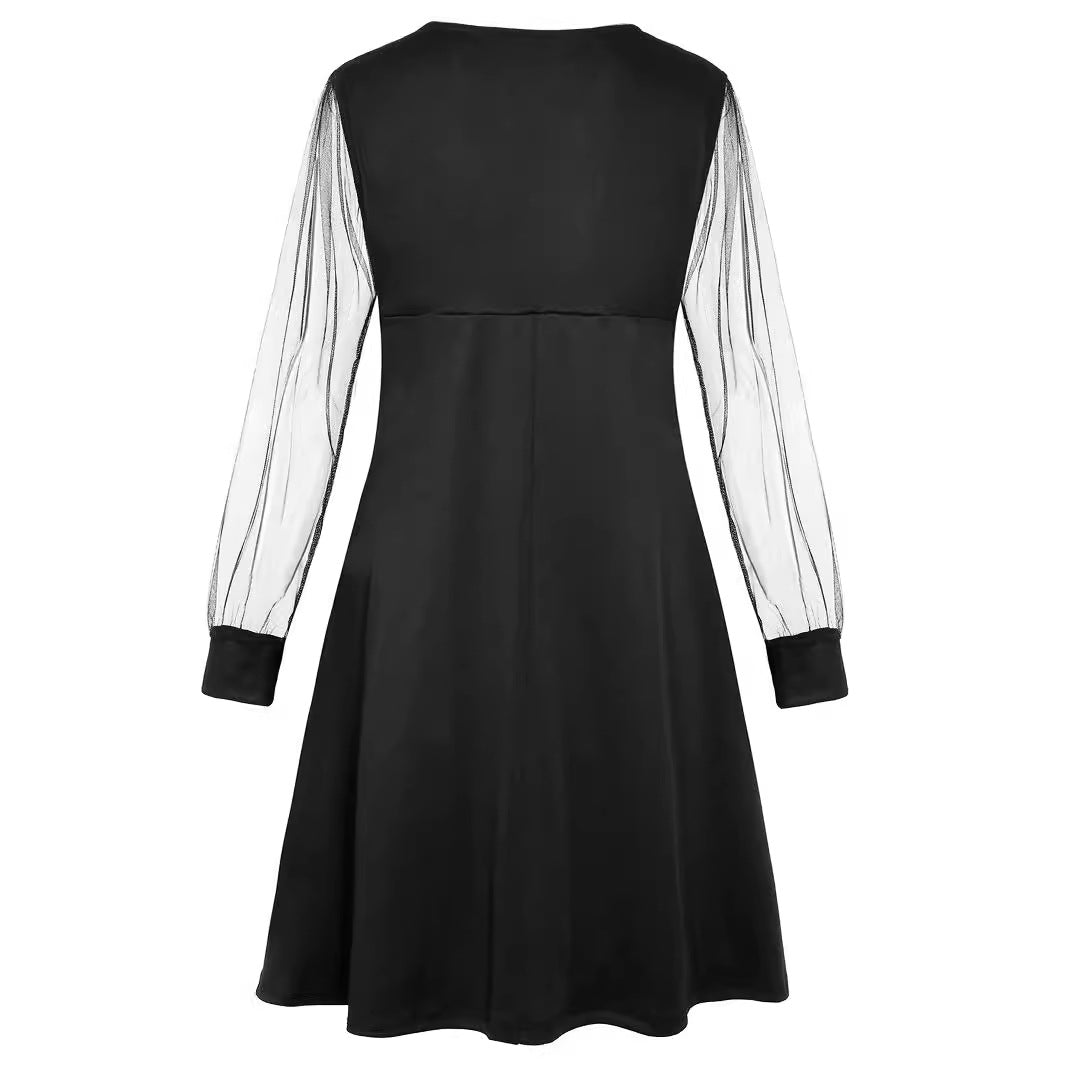 Dame Elegant Langærmet Minikjole Stilla