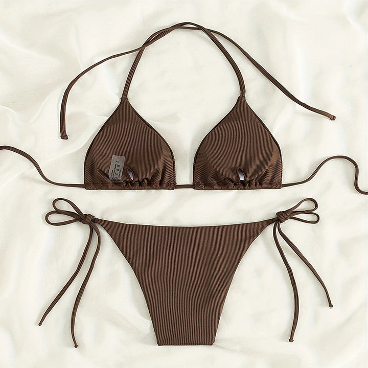 Dame triangel-bikini med justerbare stropper Skovae