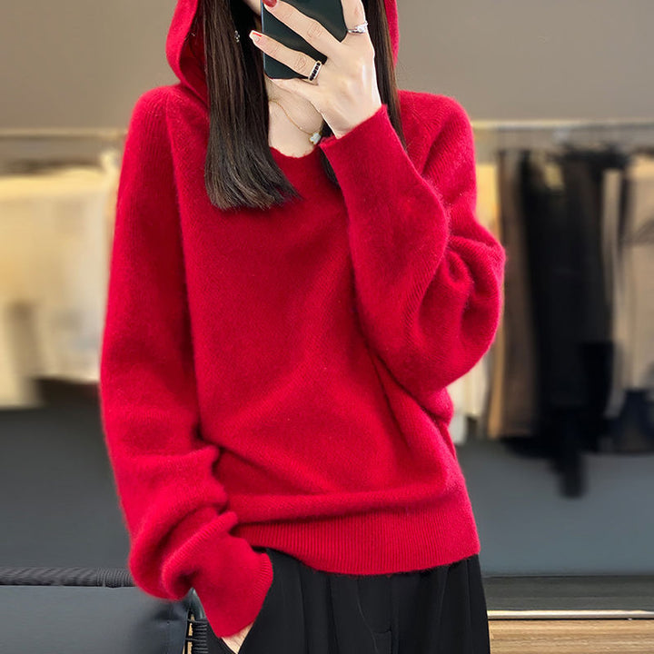 Kvinders V-hals sweater lavet af blødt materiale Stilla