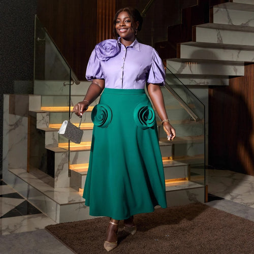 Dame Elegant kjole med voluminøse ruffles detaljer Skovae