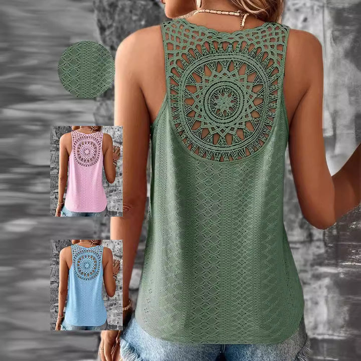 Dame Hæklet Bag Tanktop Stilla