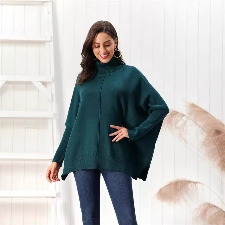 Dame pullover med høj krave og afslappet pasform Stilla