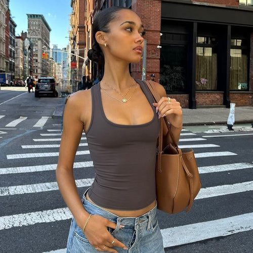 Dame Sporty tanktop med brede stropper Skovae