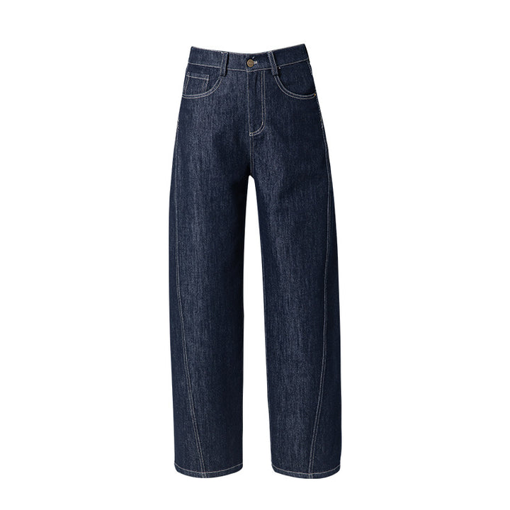 Dame bred komfort-jeans med høj talje Stilla