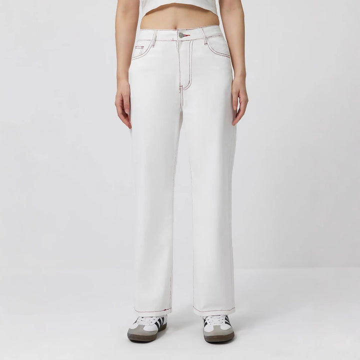 Dame elegante jeans med frugtagtig broderi Stilla