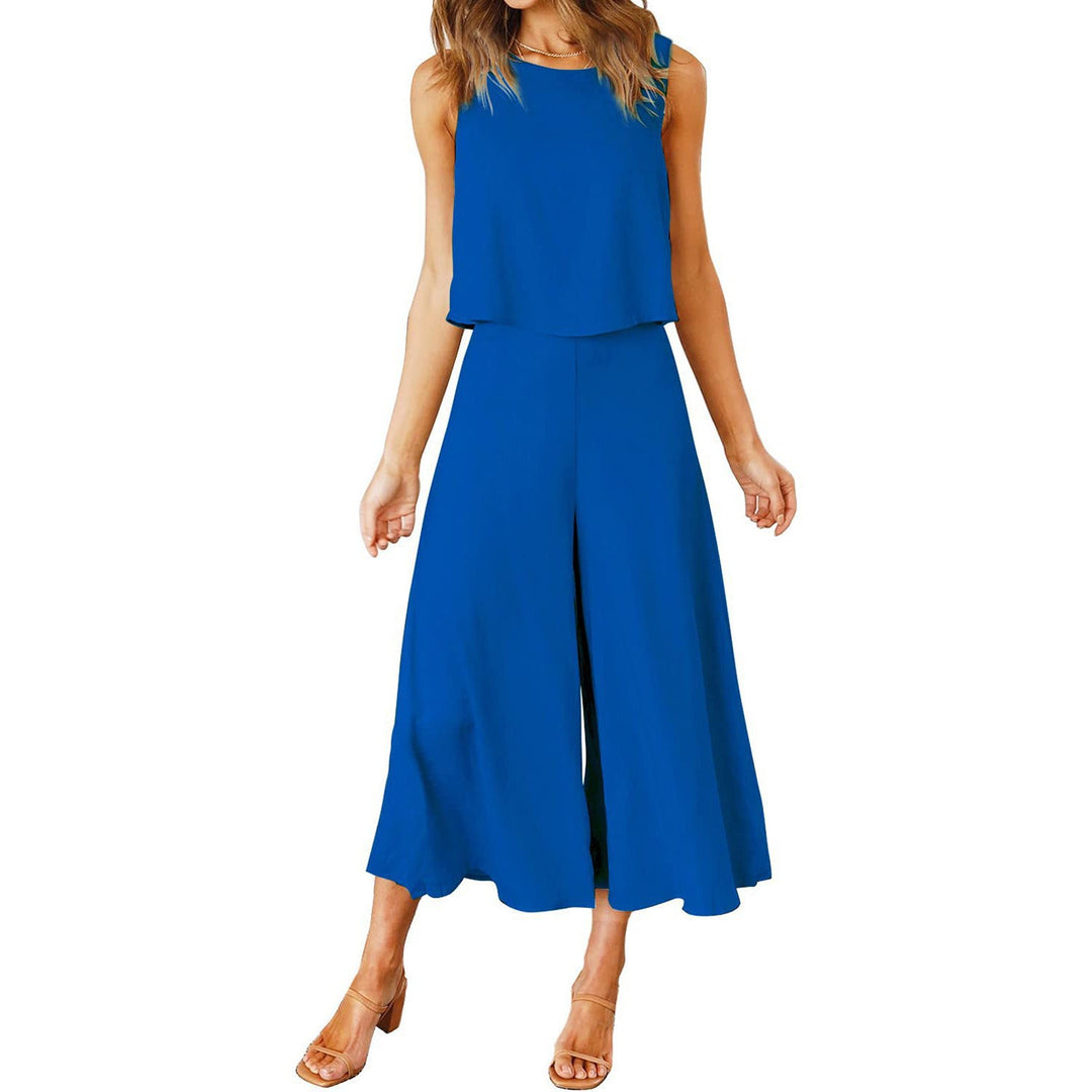 Dame luftig jumpsuit med afslappet snit og praktiske lommer Skovae