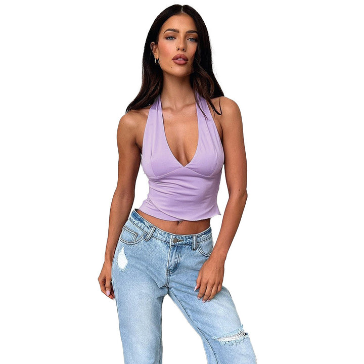 Dame Halsband Crop Top Stilla