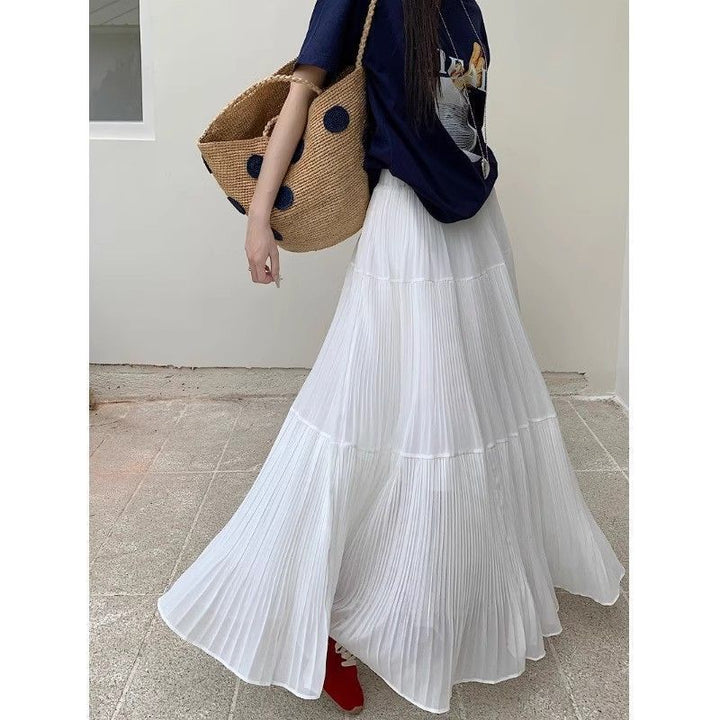 Dames maxi skirt med elegante plisseringer Stilla