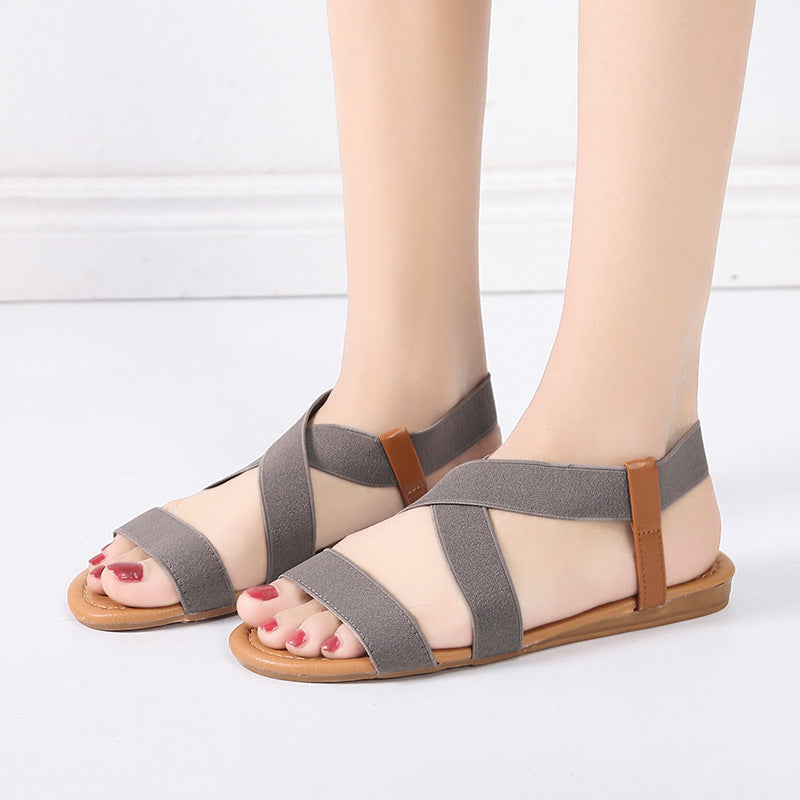 Dame komfortable tæer-split sandaler med elastiske stropper og skridsikker sål Stilla