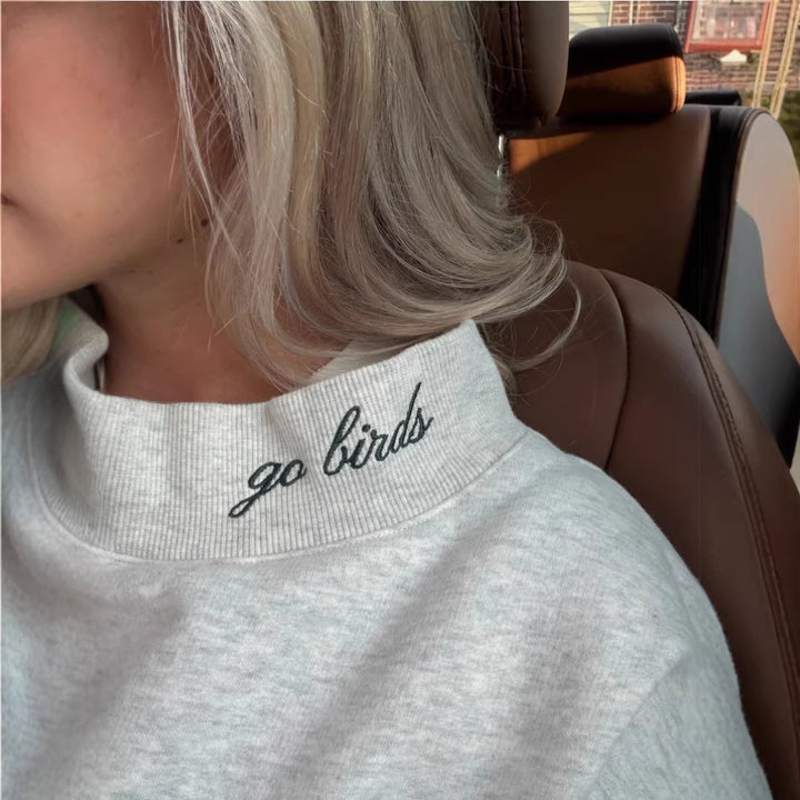Kvinders oversized sweatshirt med trendy bogstaver Stilla