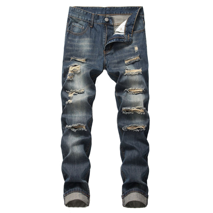 Dame Destroyed Slim Fit Jeans i moderne Used-Look Stilla