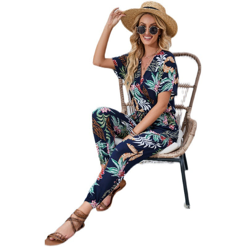 Dame Relaxed Fit Blomsterprint Overall Stilla
