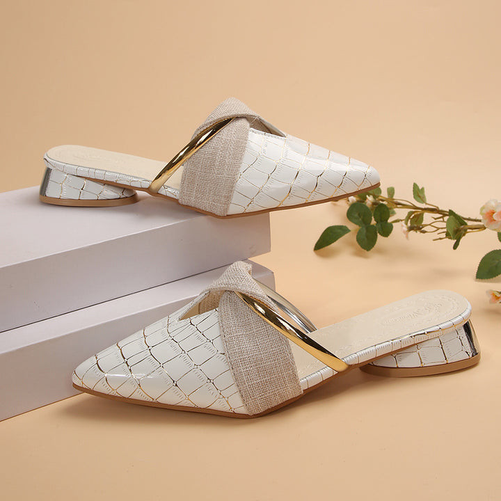 Dame elegante og trendy slippers med dekorativ lukning Stilla