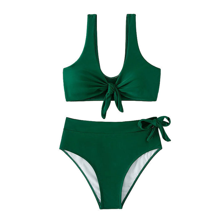 Damer Højskåret Bikini med justerbar knude Skovae