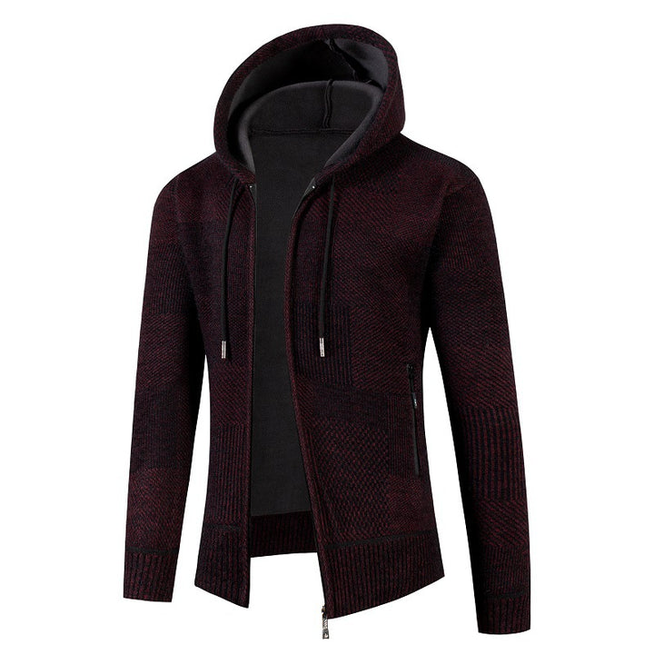 Herrer Struktureret Lynlås Fritids Hoodie Stilla