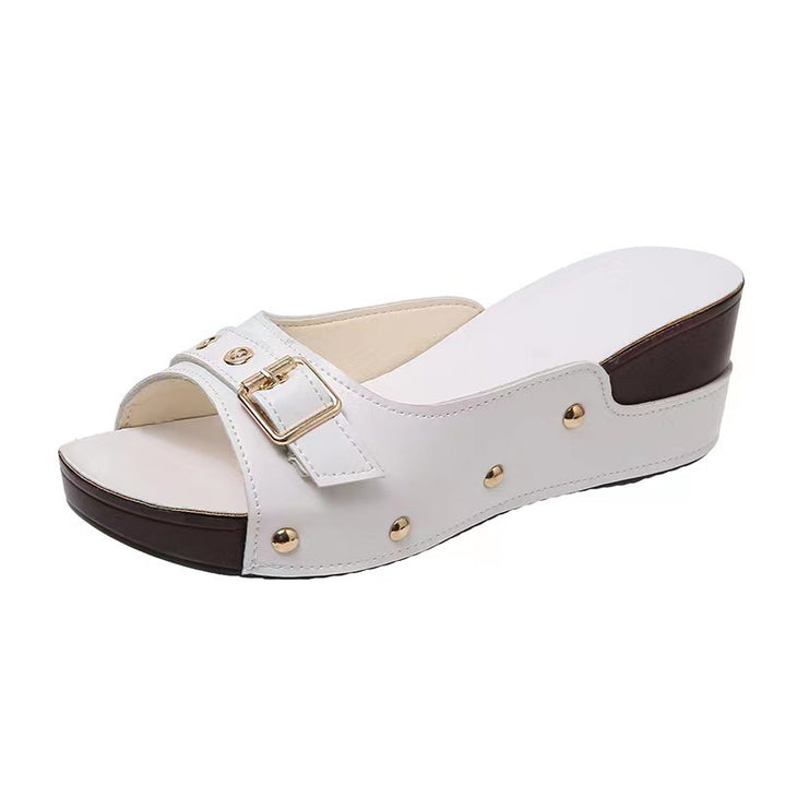 Dame Elegante Plattform-Sandaler med stilfulde spænde accenter og skridsikker sål Stilla