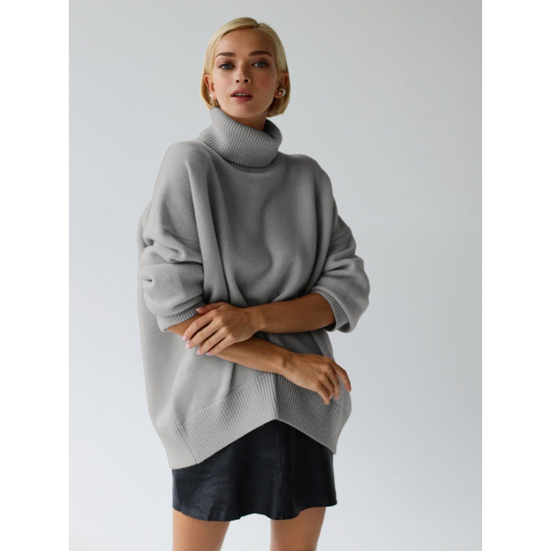 Dame hyggelig rullekrave sweater Stilla