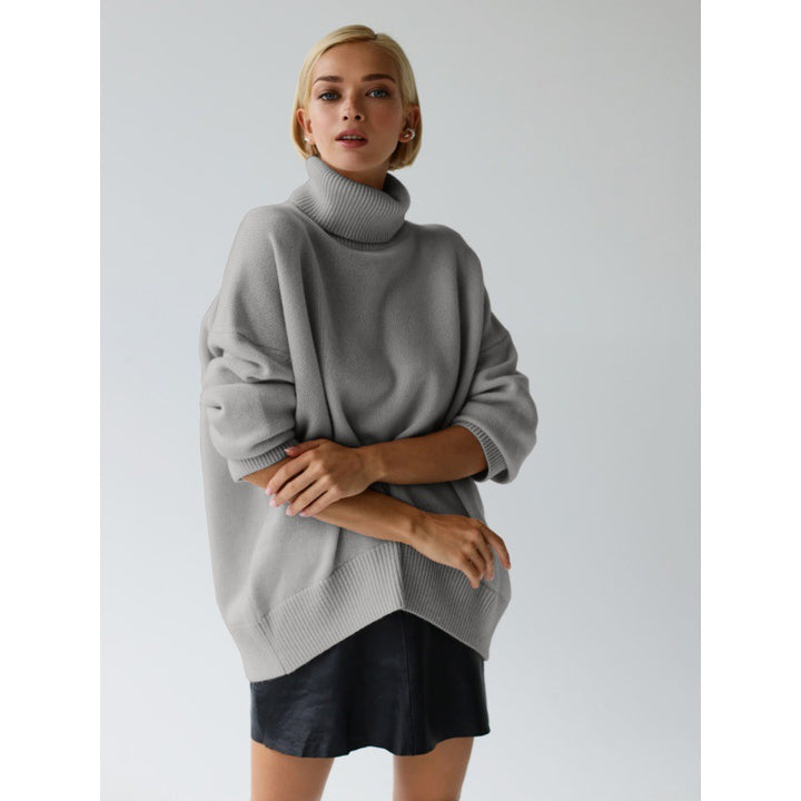 Dame hyggelig rullekrave sweater Stilla