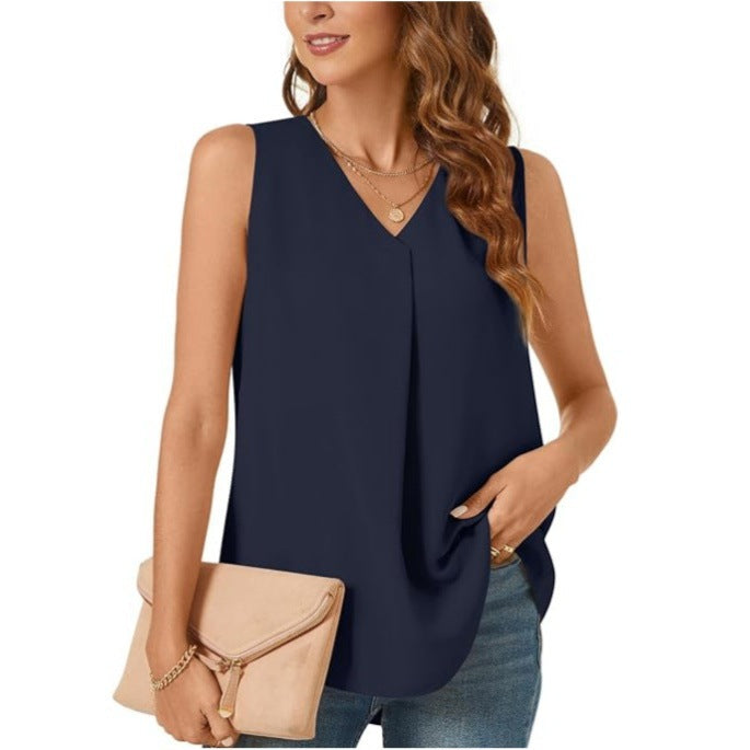 Dame Foldende Chiffon Bluse Stilla