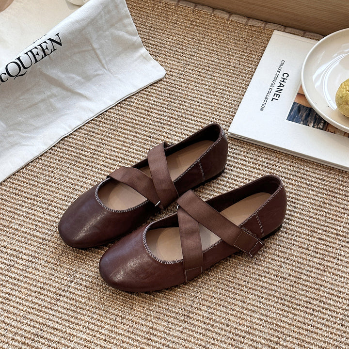 Damer Elegante Krydsrem Ballerinas Stilla