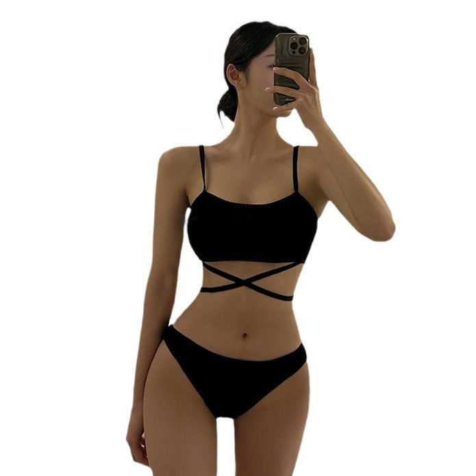 Femme Cross-Back Bralette Bikini Sæt Stilla