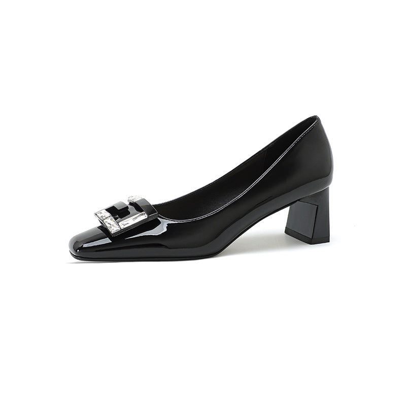 Damer elegante spidse blokhæls pumps med dekorative spændeaksenter Stilla