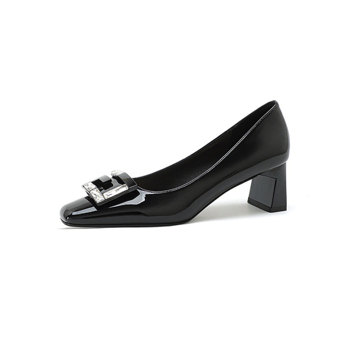 Damer elegante spidse blokhæls pumps med dekorative spændeaksenter Stilla