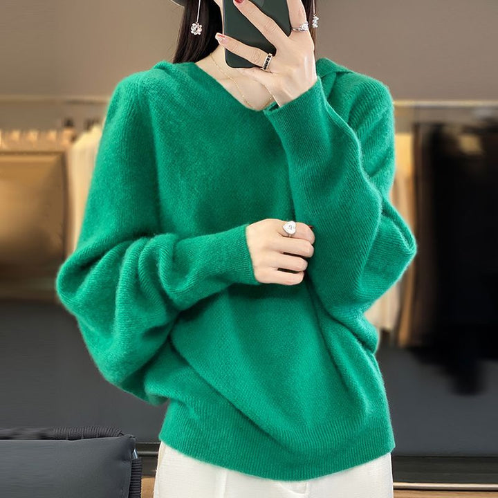 Kvinders V-hals sweater lavet af blødt materiale Stilla