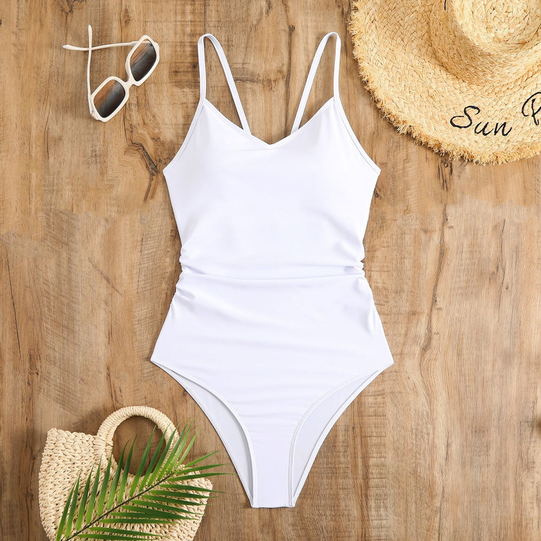 Dame Elegant V-udskæring One-piece Badevtrakt Stilla
