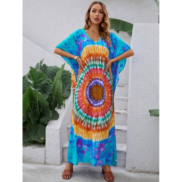 Kvinder Tie-Dye Maxi Kaftan Kjole Stilla