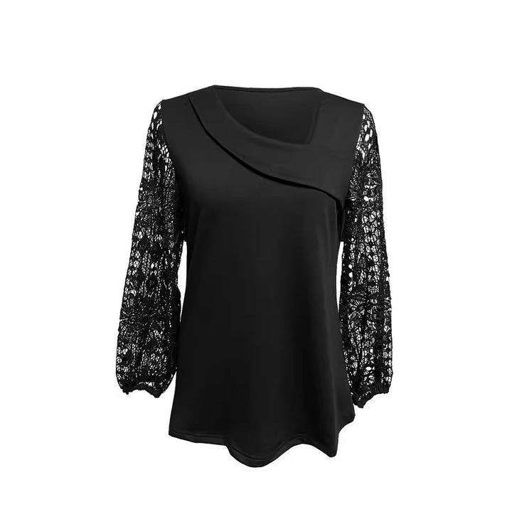 Kvinders designerbluse med blondedetaljer og elegant snit Stilla