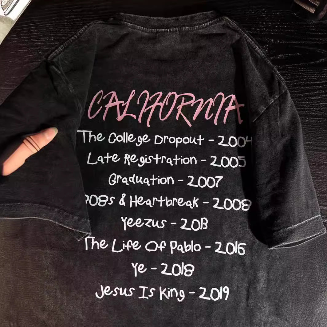 Dame T-shirt med iøjnefaldende California Surf-print og urban design Stilla