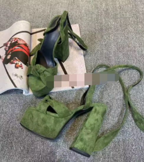 Dame Høj Plateau Slingback Sandaler med Sløjfedetalje Stilla