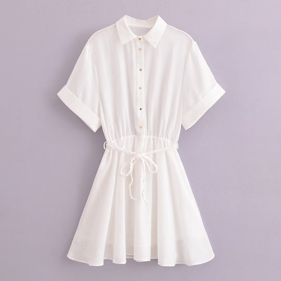 Stilla | Lace-Up Krave Chic Skjorte Kjole