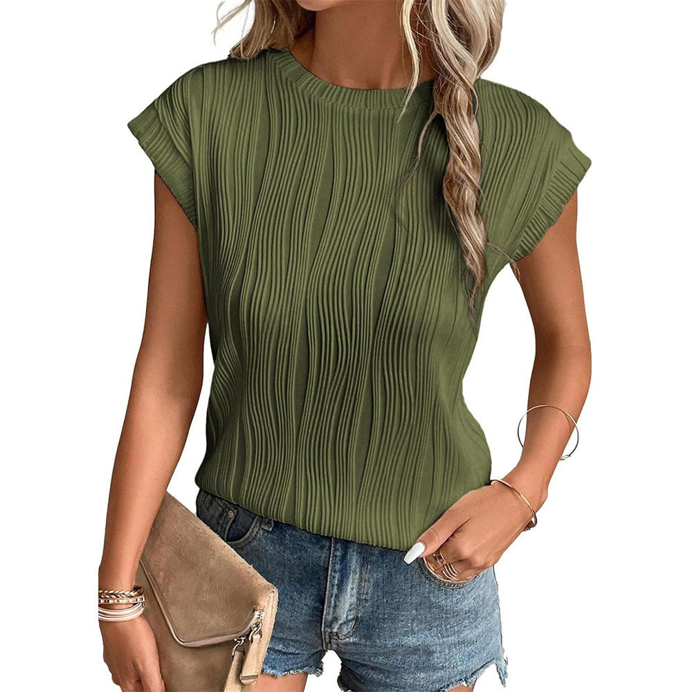 Damer Plissé T-Shirt Stilla
