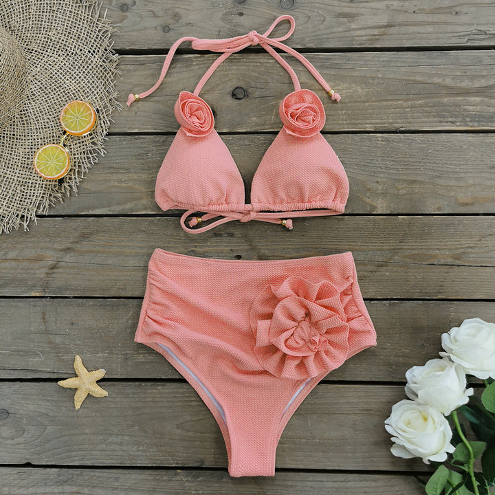 Dame Bikini-sæt med blomsterdesign og høj talje trusse Stilla