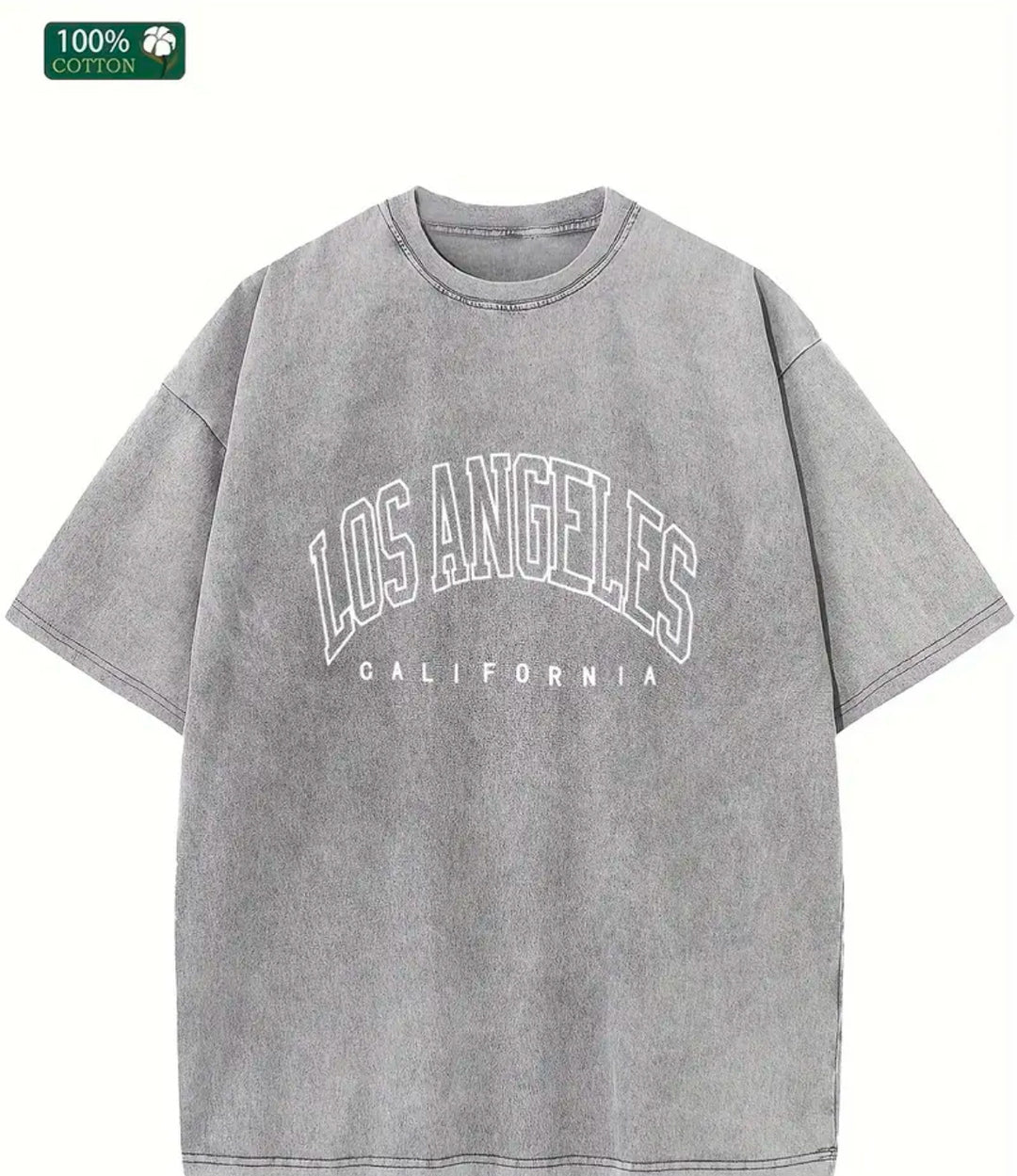Dame Oversized T-Shirt med nostalgisk Los Angeles print og afslappet snit Stilla