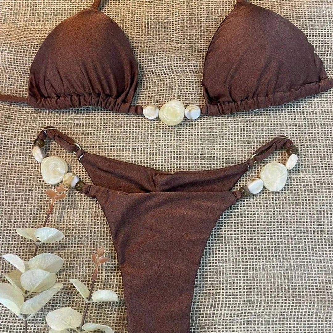 Dame Handmade Skald-Accent Bikini-Sæt Stilla