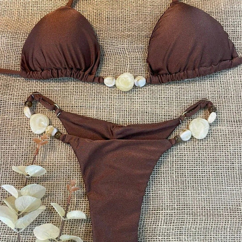 Dame Handmade Skald-Accent Bikini-Sæt Stilla