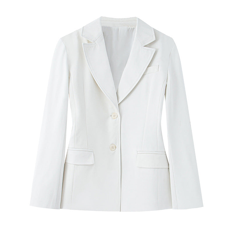 Femme Skræddersyet Blazer med Satinomslag Stilla