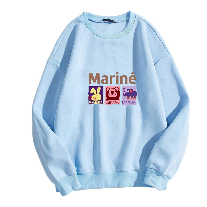 Kvinders hyggelig sweatshirt med dyremotiver Skovae