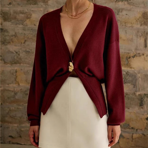 Kvinders mode cardigan med elegant lukning Stilla