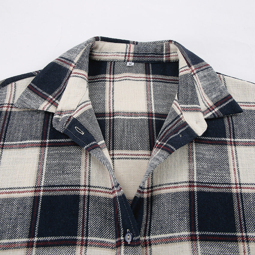Dame Karo-Skjortejakke i afslappet oversized stil med praktiske lommer Stilla